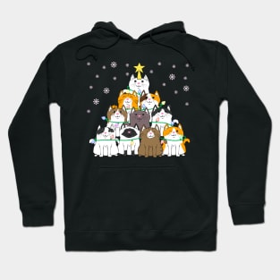 Christmas Tree Cat Kitten Xmas Ugly Christmas Hoodie